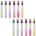 【送料無料】heizi ガラス製 スプレーボトル 10ml 12本セット アロマボトル スプレー ガラス 香水 消毒液 化粧水 アロマ 詰め替え (6色12本セット)