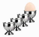 heizi エッグスタンド たまごスタンド ステンレス 8個セット エッグカップ egg stand ゆで卵 (シルバー 4個セット)