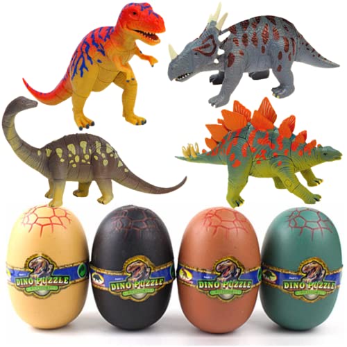 【あす楽】【送料無料】 heizi 恐竜 ジュラ紀 恐竜の卵 4D 立体 パズル 模型 組み立て式 おもちゃ フィギュア 全24種類 卵4個セット 
