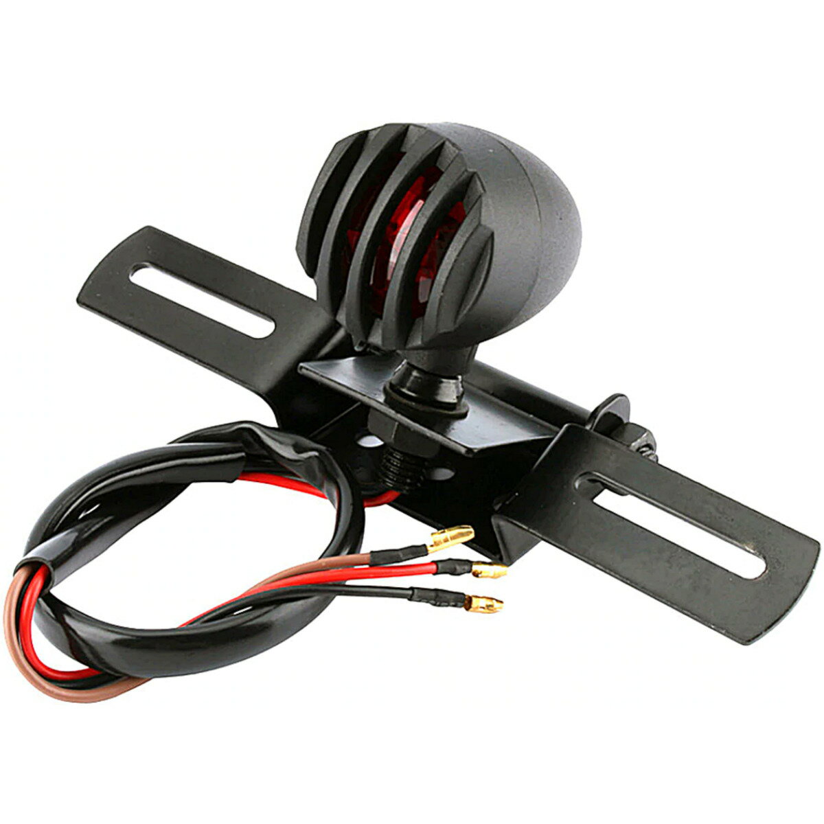 乐天商城 - 【送料無料】 バイク 丸形 テールランプ ナンバーステー 付き バード ゲージ 汎用 マグナ シャドウ SR TW CRF FTR (ブラック)