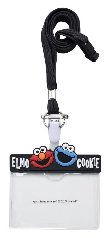 セサミストリート ネームホルダー Elmo&amp;Cookie Monster ブラック【ST-ZSS0004】