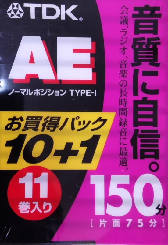 TDK オーディオカセットテープ AE 150分11巻パック [AE-150X11G]