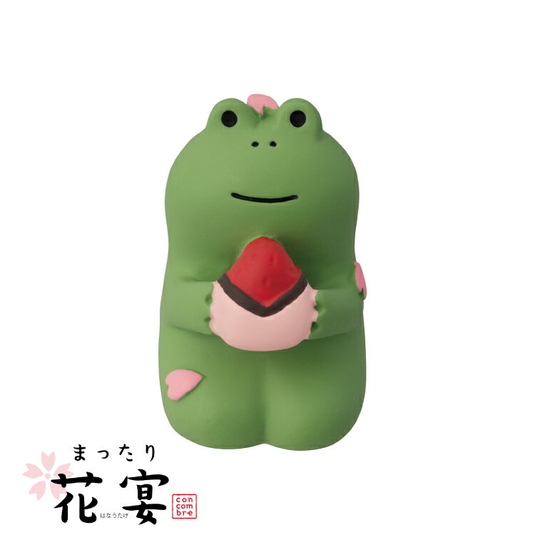 デコレ コンコンブル / 1月／上旬 予約販売 いちご大福かえる / 2024 まったり花宴 はなうたげ DECOLE concombre 置物 小物 フィギュア マスコット インテリア ディスプレイ ミニチュア 飾り 玄関 リビング シーズン シーズン飾り ZSA-90429R 可愛い プチギフト アポンのサムネイル