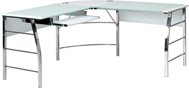 【新商品】 送料無料 シンプル モダン パソコンデスク pcデスク ワークデスク 事務デスク デスク 机 L型 ガラス モダン シンプル 人気 ★ガラスPCデス...