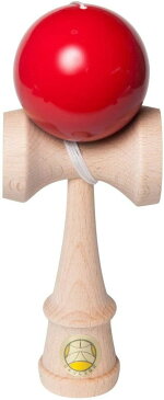 日本けん玉協会認定 New 競技用けん玉「大空」単色 赤 国産品 (OZORA KENDAMA)