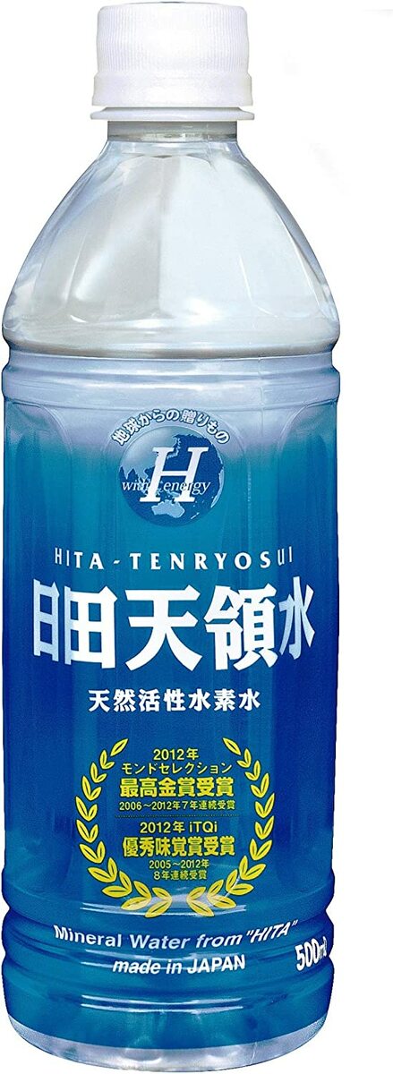 商品情報ブランド日田天領水パッケージ情報ペットボトル商品体積500 ミリリットル商品の個数24商品の重量30.2 ポンドメーカー?日田天領水原産国名?日本産地（都道府県）?大分県賞受賞?モンドセレクション商品寸法 (長さx幅x高さ)41.5 x 29 x 22 cm日田天領水 500ml×24本 送料無料です！！ 商品紹介日田天領水は天然活性水素水とも呼ばれ、多くの健康志向の高い方に支持されているpH約8.3の弱アルカリ性のミネラルウォーターです。2006年よりモンドセレクション最高金賞連続受賞、2005年よりiTQi優秀味覚賞連続受賞は確かな品質の証です。HACCP(総合衛生管理製造過程)の承認を受けた工場で製造され安心、安全な商品をお客様にお届けします。原材料・成分●保存方法：必ず直射日光をさけて保存してください。●使用上の注意：●開封後はキャップを締め、冷蔵庫で保存し、お早めにお飲みください。　●凍らせないでください。内容液が膨張し、容器が破損する場合があります。　●温度の変化(加温・冷凍)により、白い結晶が浮遊することがありますが、これは天然のミネラル成分です。品質には問題ありません。使用方法□ 開封後はキャップを閉め、冷蔵庫に保管し、お早めにお飲みください。 □ 凍らせないでください。内容液が膨張し、容器が破損する場合があります。 □ 温度の変化(加熱・冷凍)により、白い結晶が浮遊することがありますが、これは天然のミネラル成分です。品質に問題ありません。 8