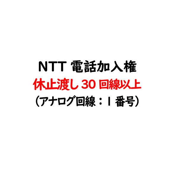 電話加入権・NTT固定電話(NTT固定電話:アナ...の商品画像
