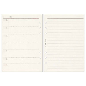 No.A5-302日本能率協会 バインデックス A5サイズリフィール WEEKLY フリーダイアリー（能率ダイアリータイプ） 3ヵ月分
