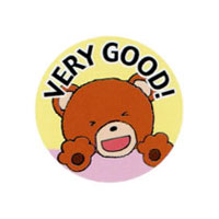 【メール便対応】PS477オキナ パリオシール 英文はげましシール96片入 くま