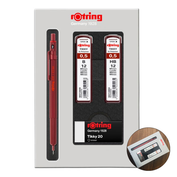【数量限定】【メール便不可】2139758ロットリング 600 メカニカルペンシル 0.5mmマダーレッド ギフトセット リフィール 筆記 プレゼント ギフト ...
