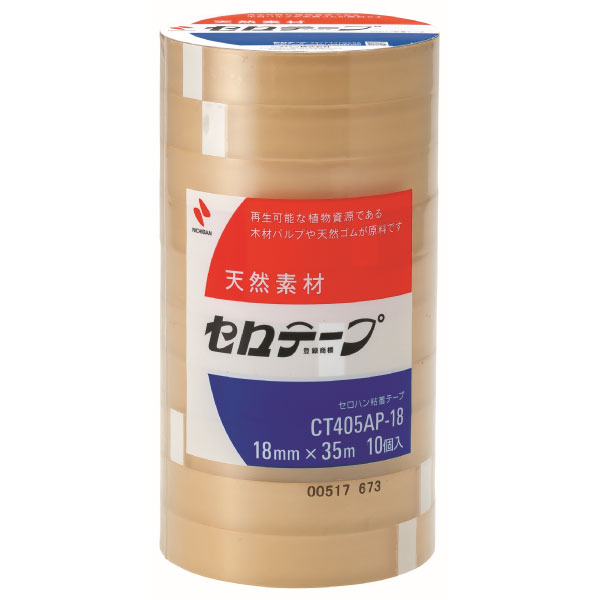 【全品P2倍！11日1:59まで】【メール便不可】CT405AP-18ニチバン セロテープ大巻 業務用タイプ【18mm×10巻】