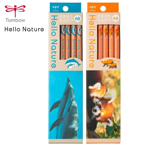 【メール便対応可能】KB-KHN2-6Bトンボ鉛筆 Hello Nature ハローネイチャーかきかたえんぴつ 6B 6角軸 ..
