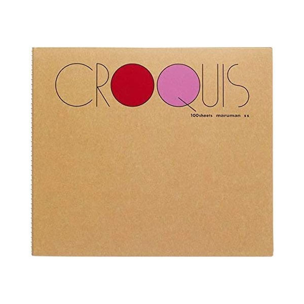 【メール便不可】マルマン クロッキー 5冊セット白クロッキー紙 S レッド SS-01スケッチ デッサン イラスト 画材 画用紙