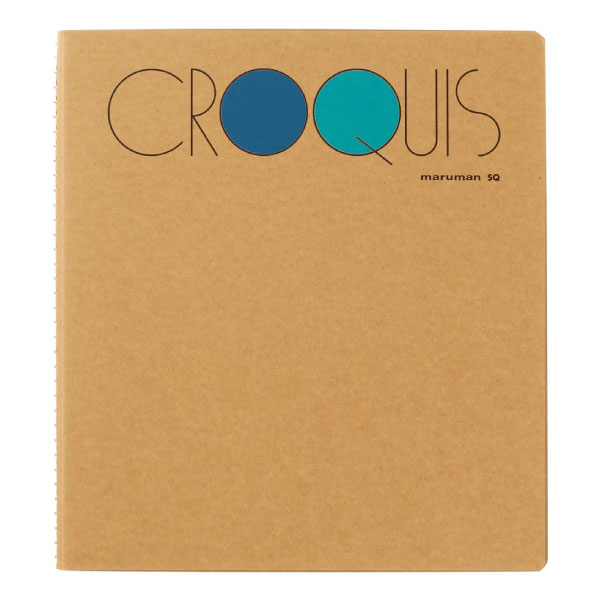 【メール便対応可能/2冊まで】SQマルマン クロッキー 白クロッキー紙 特殊サイズ ブルー スケッチ デッサン イラスト 画材 画用紙 の商品画像
