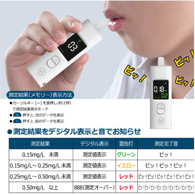 【メール便不可】HDL-J8ランドアート アルコールチェッカーアルコール検知器 アルコールチェック アルコールセンサー 小型 ポータブル 持ち運び 飲酒 運転 安全運転管理者 業務 簡単 アルコールチェック義務化 12月1日 道路交通法 改正 買い替え 2