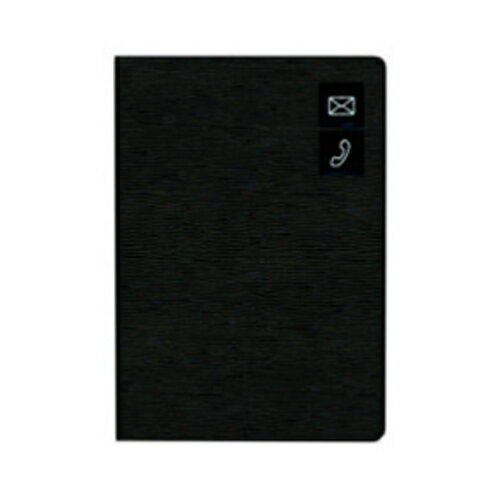 【メール便対応】G6936ダイゴー 大きく書けるアドレスブラックアドレス帳 日本語表記 管理