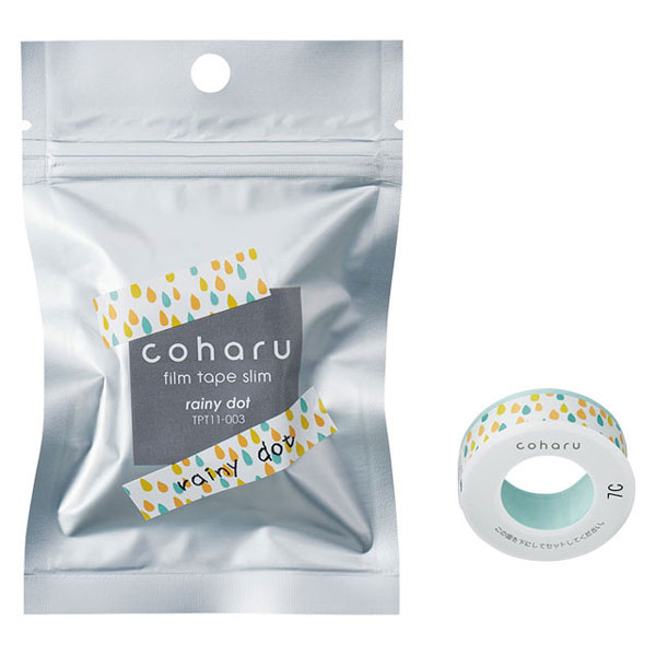 【メール便対応】キングジム 「テプラ」Liteフィルムテープ(slim)レイニードット TPT11-003 入学準備 入園準備