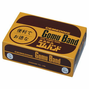 【メール便不可】セメダイン ゴムバンド No.16 内径38mm 100g（約680本）入 XA-129