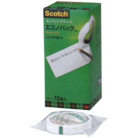 【メール便不可】3M Scotchメンディングテープ エコノパック 大巻（18mm×30m） MP-18