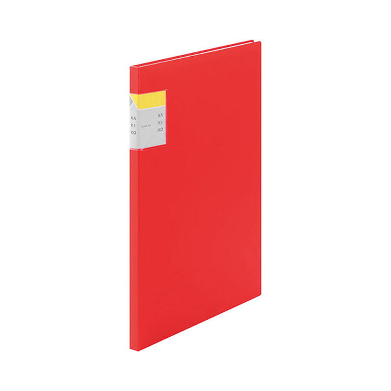 【メール便不可】キングジム クリアーファイル カキコ A4 40ポケット 赤 A4タテ型 8632Wファイル 収納 クリアファイル