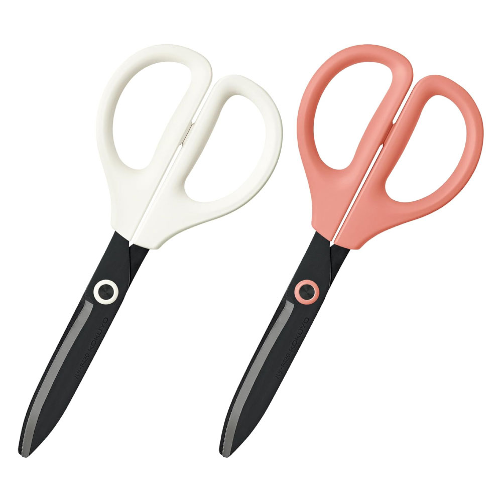 【11/4～全商品P10倍！お買いものマラソン！最大10%OFFクーポン発行中！】【メール便対応可能】ハサ-F430コクヨ 洗えるハサミ サクサ キッチンハサミホワイト ピンク調理用 料理 洗える 食洗機対応 サビにくい 衛生的 撥水