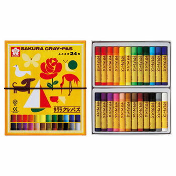 【メール便対応/2個まで】LP24Rサクラクレパス クレパス太巻24色セット