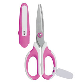 【メール便対応/3個まで】SK-312-Pソニック メガサク 学童はさみ 桃工作 図工 DIY