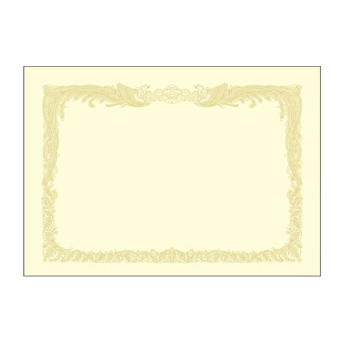 【メール便対応】10-1157ササガワ＊OA賞状用紙 クリーム B5判 縦書用 100P【お取り寄せ】