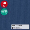 【取寄せ品】【メール便不可】49-1121ササガワ 包装紙 マリン 半才判