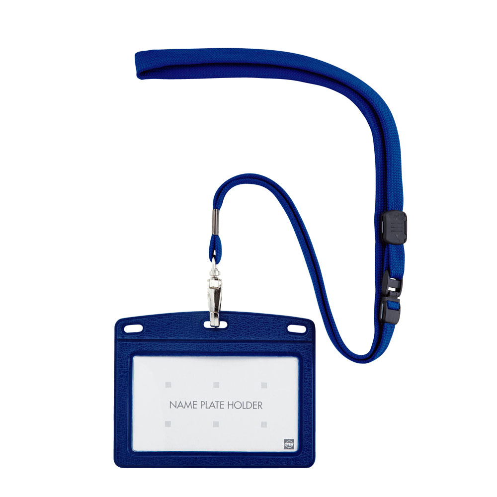 【メール便対応可能/4個まで】オープン工業 吊り下げ名札 レザー調 ソフトタイプ N-123P-BU 青