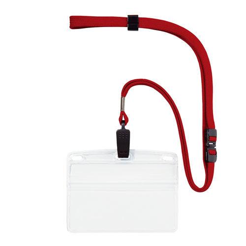 【メール便不可】オープン工業 吊り下げ名札 クリップ式ソフト ヨコ名刺サイズ 10枚 お徳用10枚パック ..