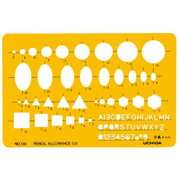 【メール便対応】UCHIDA テンプレート 組合せ定規 No.130 1-843-0130