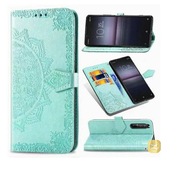 Xperia5II手帳型ケースXperia1IIケースXperia10IIケースXperia5ケースXperia8民族風曼荼羅Xperia8LiteSOV42902SOケースオシャレまんだら型押し