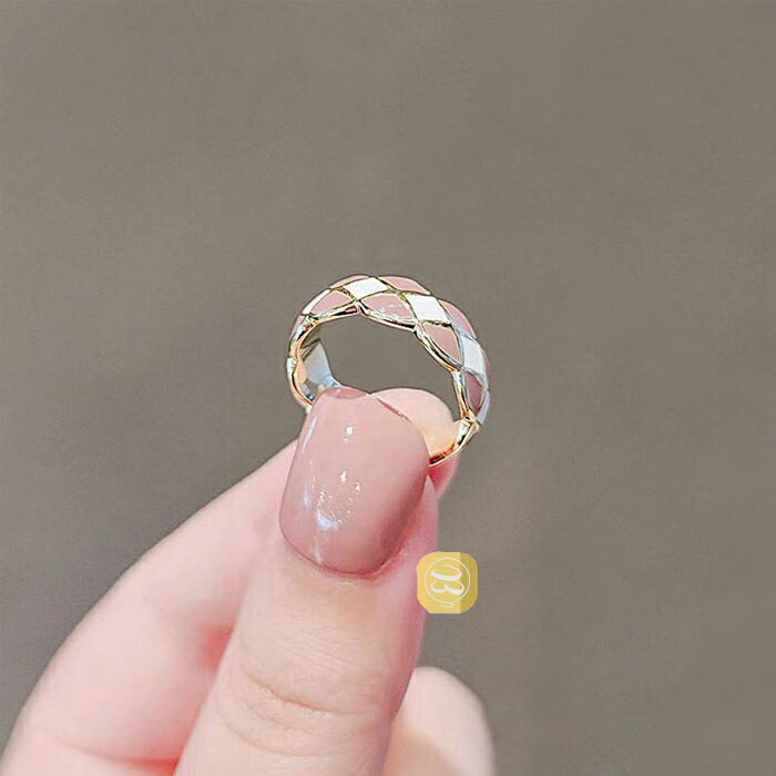 Rakuten - リング 指輪 レディース 人気 菱柄 ファッション 可愛い 大人 かわいい アクセサリー 贈り物 レディース ガールズ パーティー エナメル塗装 おしゃれ