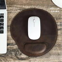 リストレスト一体型マウスパッド 本革 マウスパッド レザー 人間工学 滑り止め 痛み緩和マウスパッド 耐久性良い 手首 疲労軽減 ゲーム 仕事用 おしゃれ 滑り止めマウスマット レトロなヴィンテージ感(2)