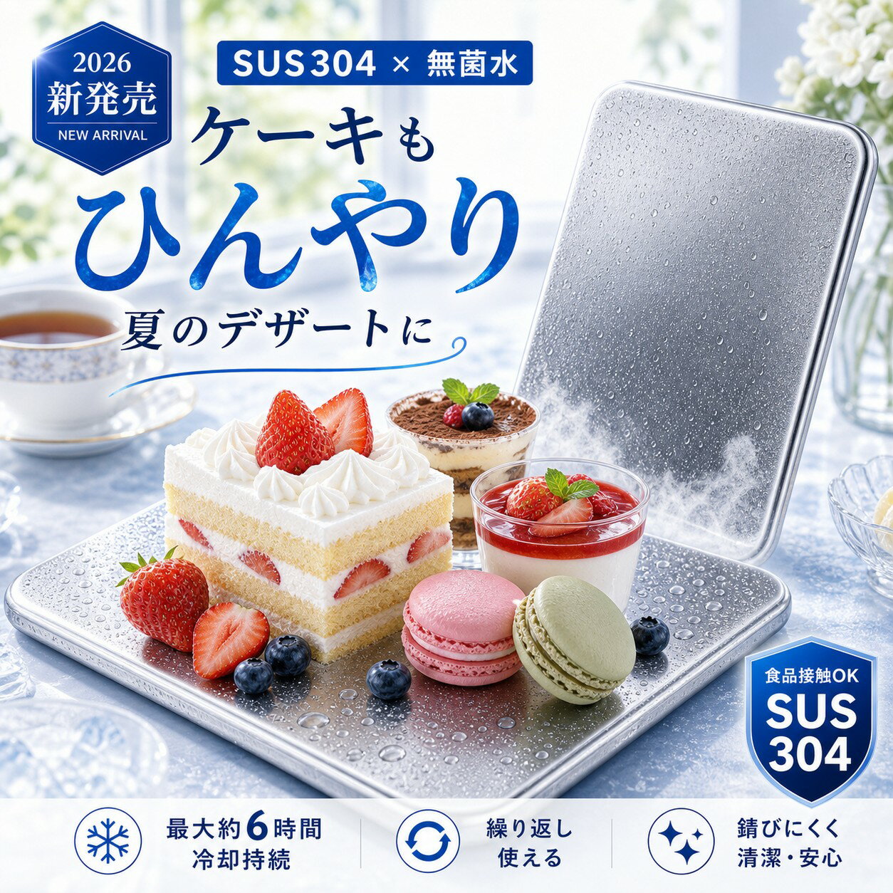 ★スポーツに急速冷却を★ステンレス保冷剤 暑さ対策 弁当箱 強力保冷 停電時 氷代わ...