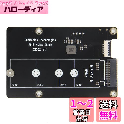 Geekworm X1002 V1.1 PCIe NVMe M.2 SSD 2280拡張ボード、Raspberry Pi 5に適用