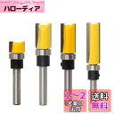 MEDUSHASHA トリマー ビット ストレートビット 4種セット 6.35mmシャンク超硬ルータービット ベアリング トリマー 工具 トリマー ビット木工用...