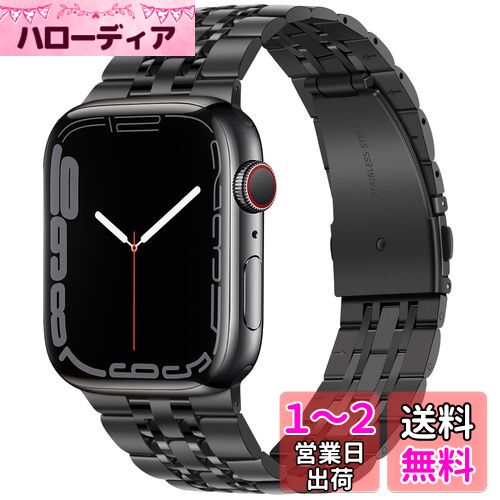 アップルウォッチバンド コンパチブル Apple Watch バンド 45mm 44mm 42mm、男性女性 iWatch バンド ソリッドステンレススチールメタル交換バンド Apple Watch SE2 SE シリーズ9 8 7 6 5 4 3 2 1 (黒) アップルウォッチバンド コンパチブル Apple Watch バンド 45mm 44mm 42mm、男性女性 iWatch バンド ソリッドステンレススチールメタル交換バンド Apple Watch SE2 SE シリーズ9 8 7 6 5 4 3 2 1 (黒)