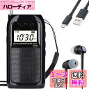 HanRongDa ポケットラジオ 小型 充電式 MP3プレーヤー AM/FM/ワイドFM対応/短波 高感度 90局自動メモリー/デジタル時計/目覚まし時計/スピーカー/TFカード対応 防災 旅行に最適 日本語説明書付属 HRD-605
