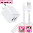 USB 電源アダプター USB充電器 2ポート 小型 + Type C 充電コード 1.8m Type C充電器 USB コンセント Galaxy充電器 アンドロイド充電器 ChrisPow スマホ急速充電器 USB ACアダプター AC充電器 タイプCケーブル ドコモ携帯充電器 スマホ急速充電器 Type c充電コード Andr