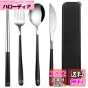 SOVIFKI カトラリーセット キャンプ アウトドア 食器 箸 スプーン フォーク ナイフ 1人用 ステンレス(黒-4点セット)
