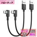 USB Type C ケーブル l字 0.3M【2本組】SUNGUY 18W 急速充電 USB C ケーブル 短い タイプCケーブル QC3.0/2.0対応 高...