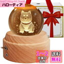 【YIBAIKE ギフトボックス】オルゴール 誕生日プレゼント 正規品 犬ちゃん クリスタル ボール 間接照明 LEDライト USB充電式 投影機能 木製土台 ...