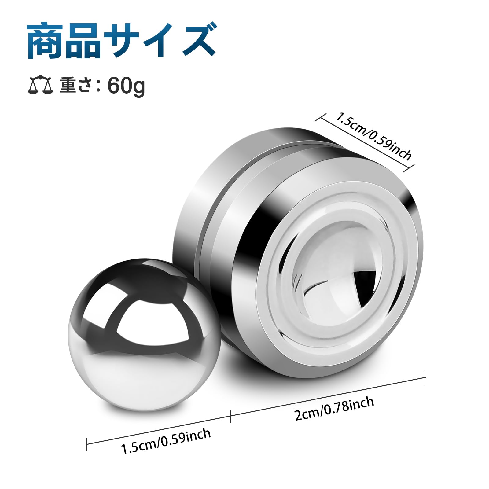 VOFOLEN ハンドスピナー おもちゃ ストレス解消グッズ 高速回転 指スピナー よく回る 静音 かっこいい フィジェットボール 超耐久性 フィジェット ADHD 自閉症 おもちゃ 暇つぶし ストレス発散 面白い 大人 子供 スピンおもちゃ プレゼント