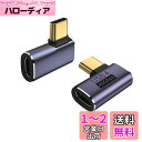 YFFSFDC USB4.0 Type C 変換 アダプター 左右 90° サイドベント 2個セット 【40Gbps高速データ転送&PD 100W/5A急速充電...