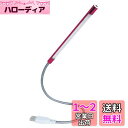 Kaito Denshi(海渡電子) USB LED デスクライト コンパクト 照明 おしゃれ 室内 スタンド 読書灯 フレキシブル 調光 タッチセンサー 赤色