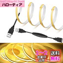 【Rye】 LEDストリップライトDC5V COBテープライトスーツフレキシブル 高密度 LEDテープライト 2m 320LEDs/m 電球色3000K 180...