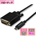 StarTech.com USB Type-C - DVI 変換ケーブル/3m/USB-C - DVI-D ビデオ変換/1080p/タイプC - DVIシングルリンク 映像コンバータ/Thunderbolt 3 互換/ノートPCをDVIディスプレイに接続 CDP2DVI3MBNL
