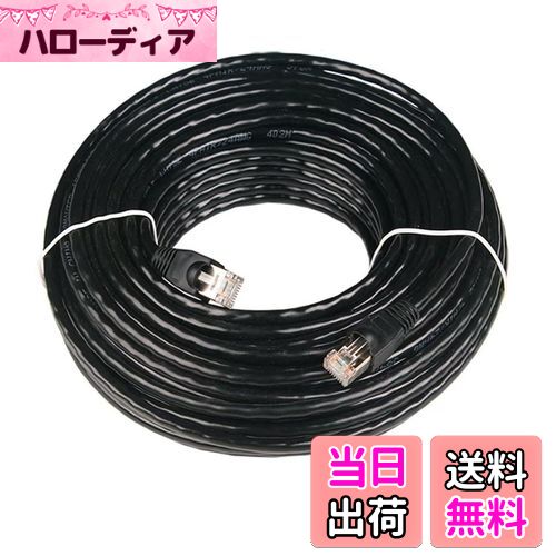 【送料無料】50m CAT5e 屋外仕様 2重被覆 LANケーブル 屋外用 POE対応 ランケーブル 難燃性 耐候性 高耐久 専用ピン付 適格請求書発行可